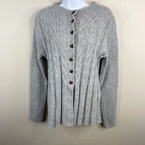 Shein Womens Academia Preppy Cable Knit Cardigan Sweater Small Buttery Soft Cozy